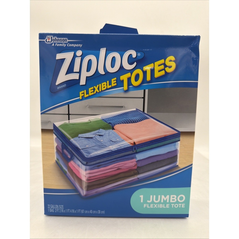 Ziploc Flexible Totes Jumbo 22 Gallon Bag 1 Count New